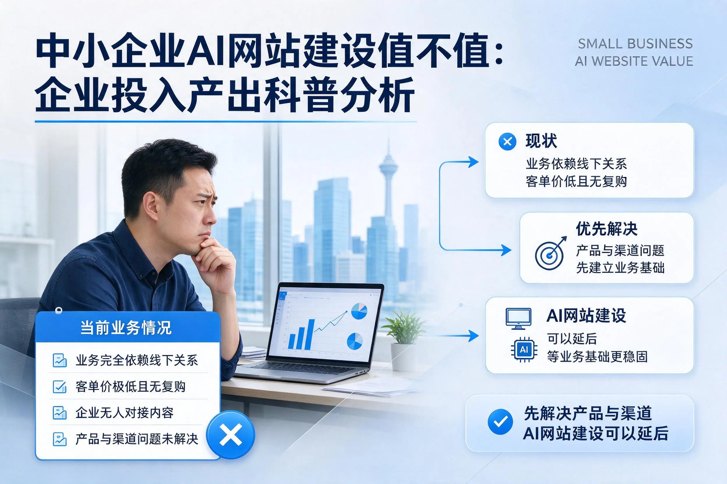 中小企业AI网站建设值不值：怀化企业投入产出科普分析