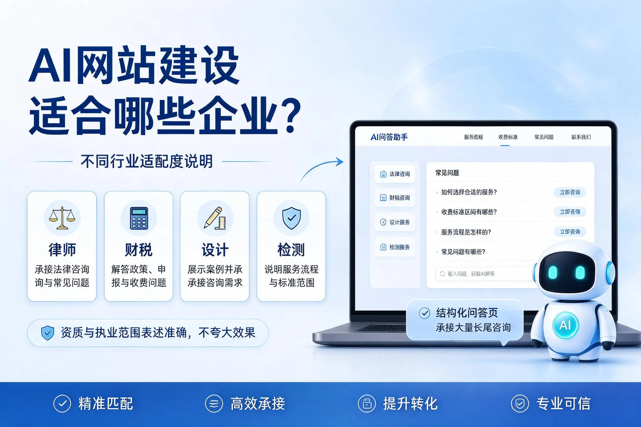 AI网站建设适合哪些企业？怀化不同行业适配度说明